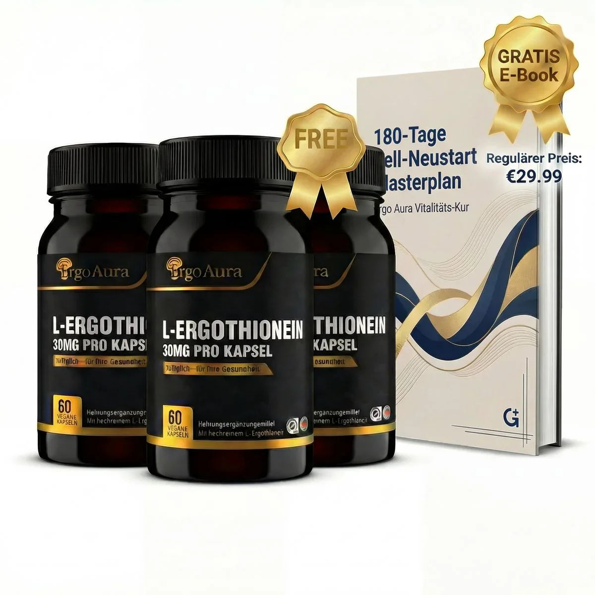 ErgoAura L-Ergothionein 3-Bottle